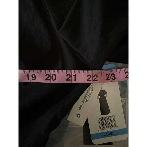 NWT French Connection Ladies Black Puff Sleeve Poplin Cotton Maxi Dress Size L - Picture 7 of 15